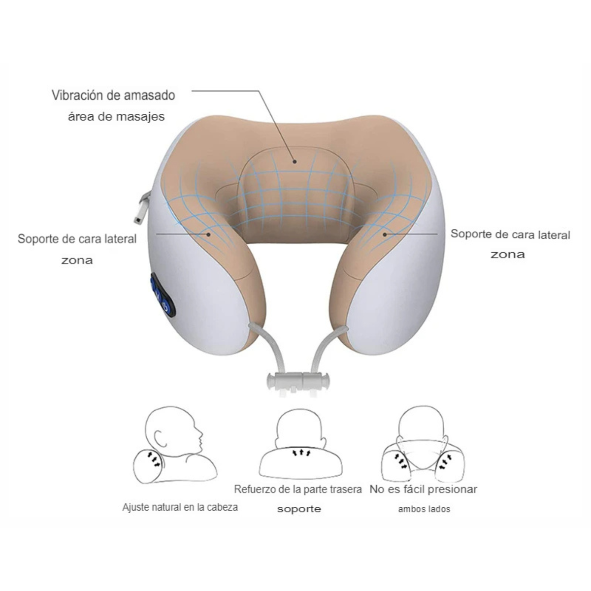 RelaxGo™💆‍♂️ Cojín de Masaje Cervical para Viajes