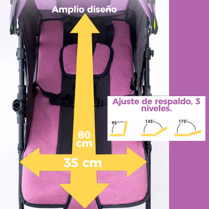 Coche Paragua Reclinable Plegable Bebé