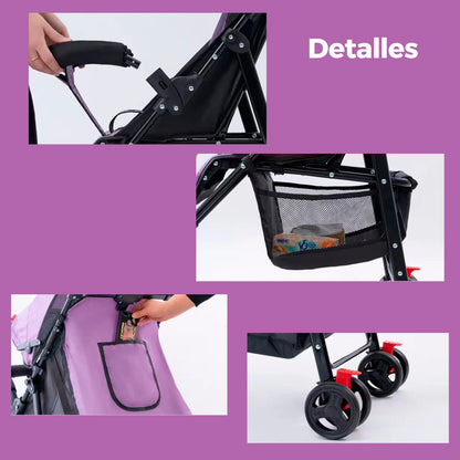 Coche Paragua Reclinable Plegable Bebé